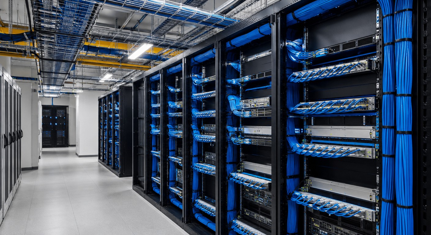 Clean wiring installed by LA Telecom Installers